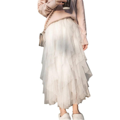 Comfortable Flowing Skirt for Women - White