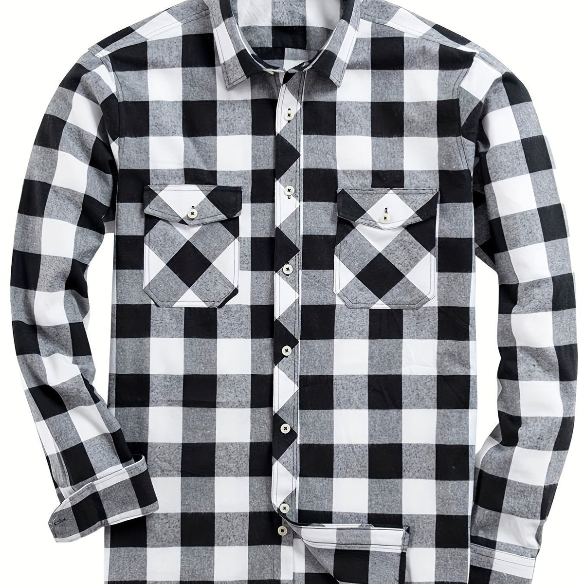 Comfortable Lumberjack Flannel Shirt for Men - Black