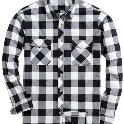 Comfortable Lumberjack Flannel Shirt for Men - Black