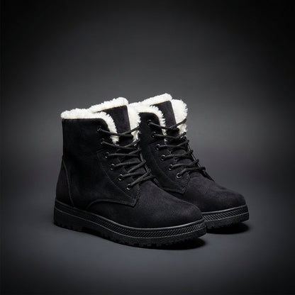 Cozy Faux Fur Lined Winter Boots for Women - Black