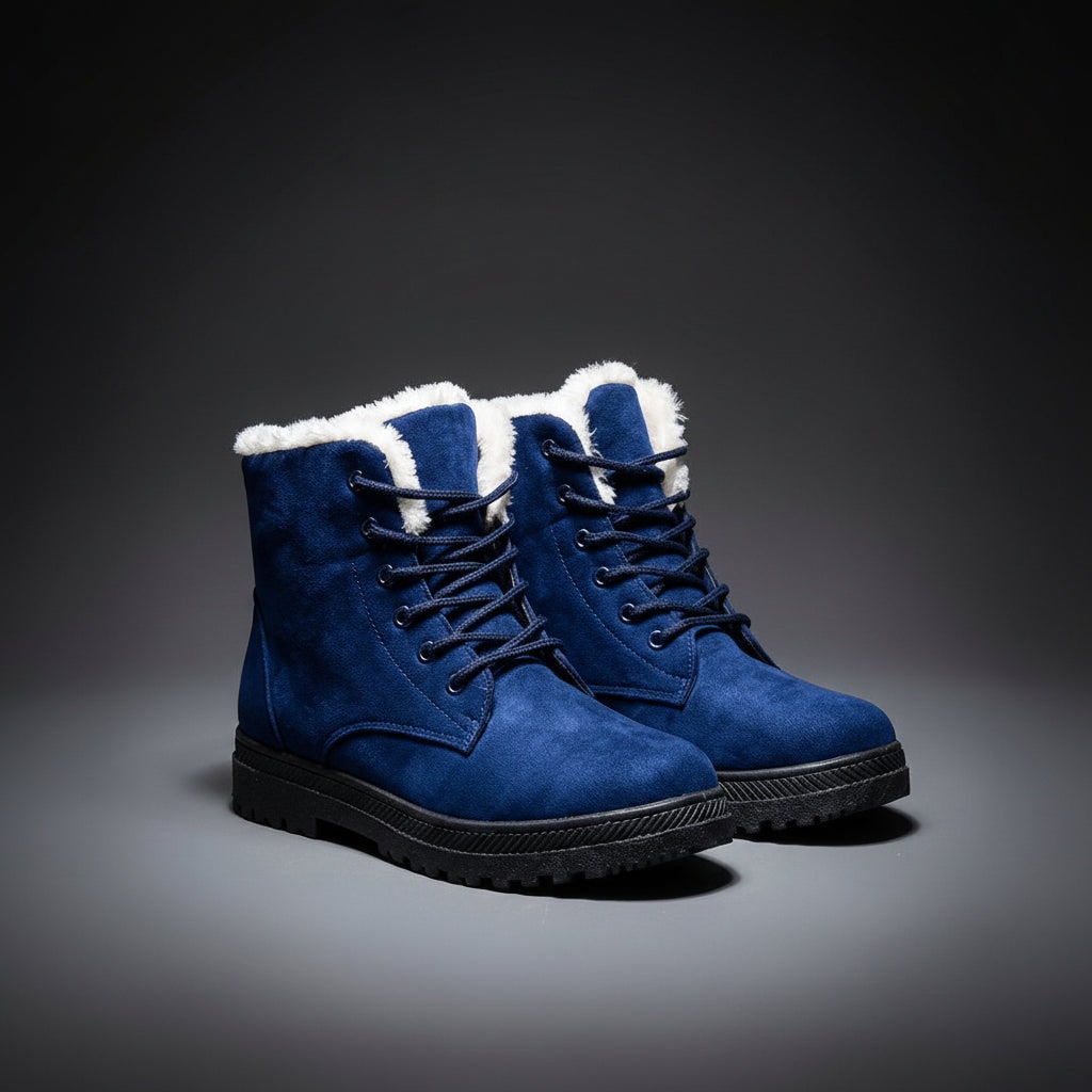 Cozy Faux Fur Lined Winter Boots for Women - Silver
