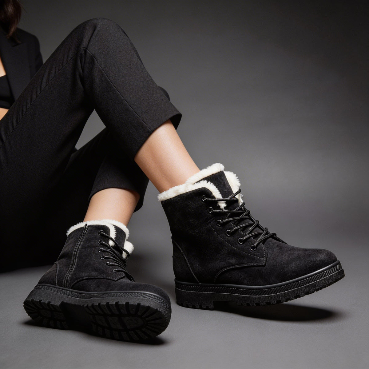 Cozy Faux Fur Lined Winter Boots for Women