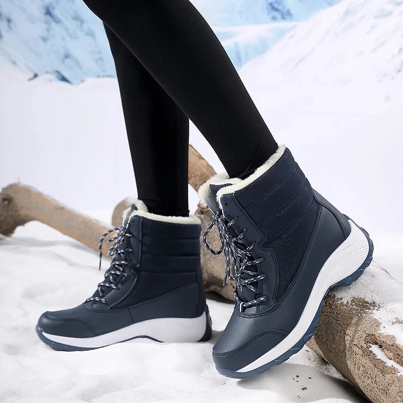Cozy Snow Boots for Women - Blue