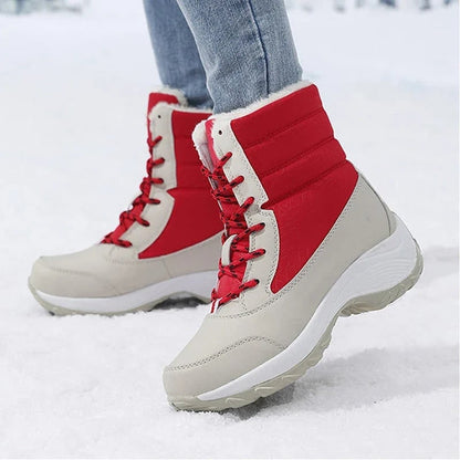 Cozy Snow Boots for Women - Red