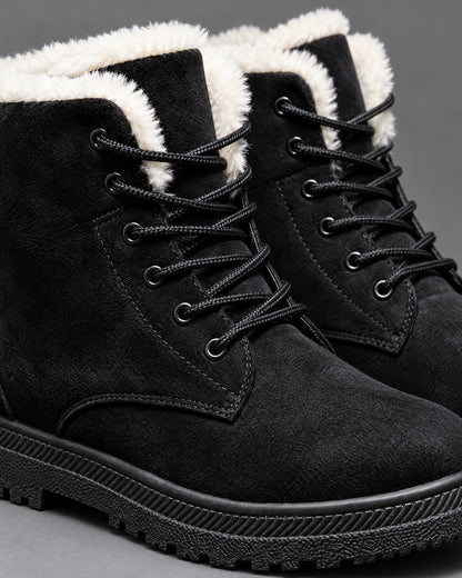 Faux Fur Winter Boots for Women – close-up detail