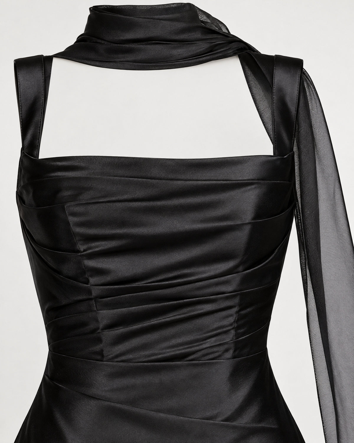 Satin Wedding Guest Dress for Women – close-up detail