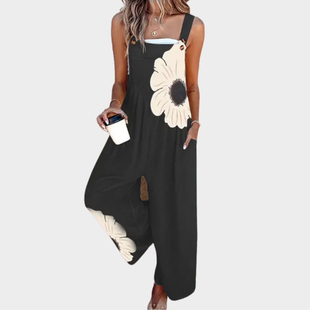 Floral Wide Leg Jumpsuit for Women