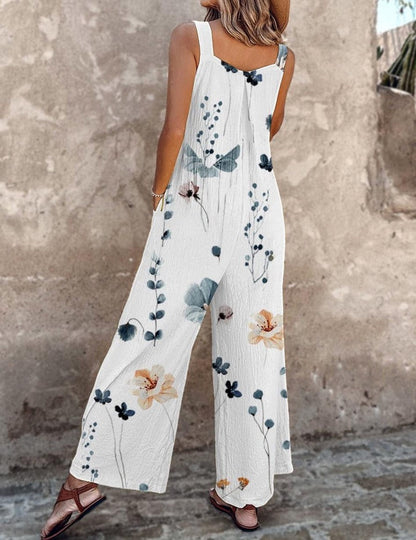 Floral Wide Leg Jumpsuit for Women
