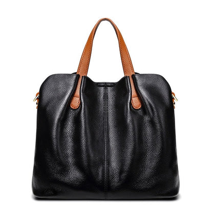 Genuine Leather Handbags for Women - Black