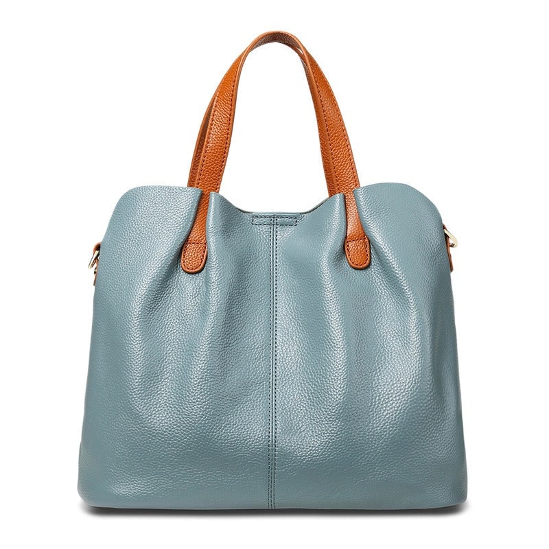 Genuine Leather Handbags for Women - Blue