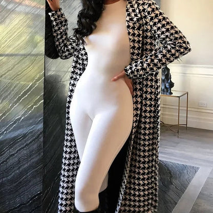 High Neck Long Sleeve Slim Leg Jumpsuit for Women
