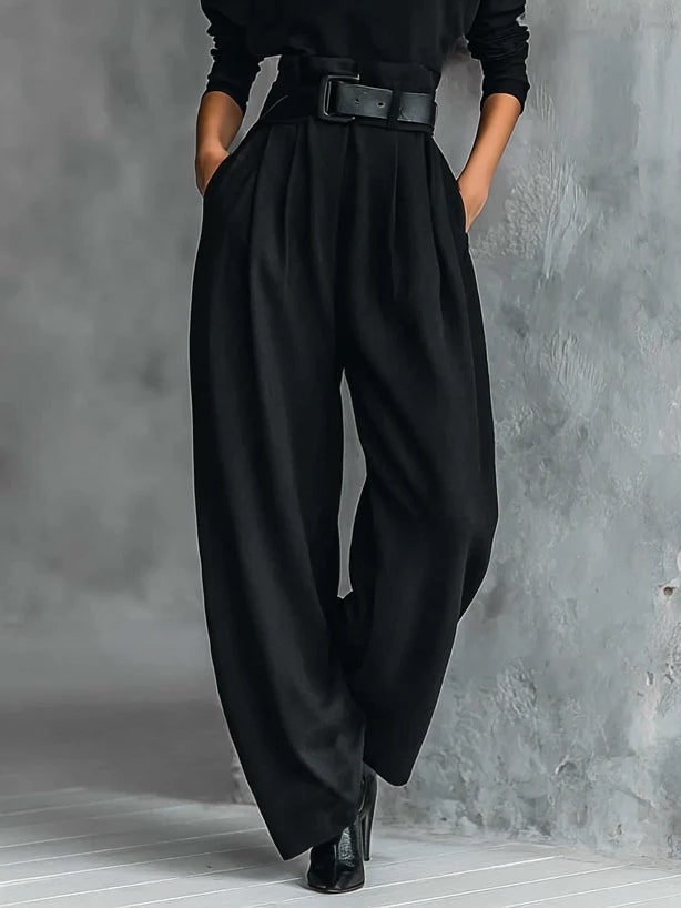 High-Neck Wide Leg Jumpsuit Set for Women