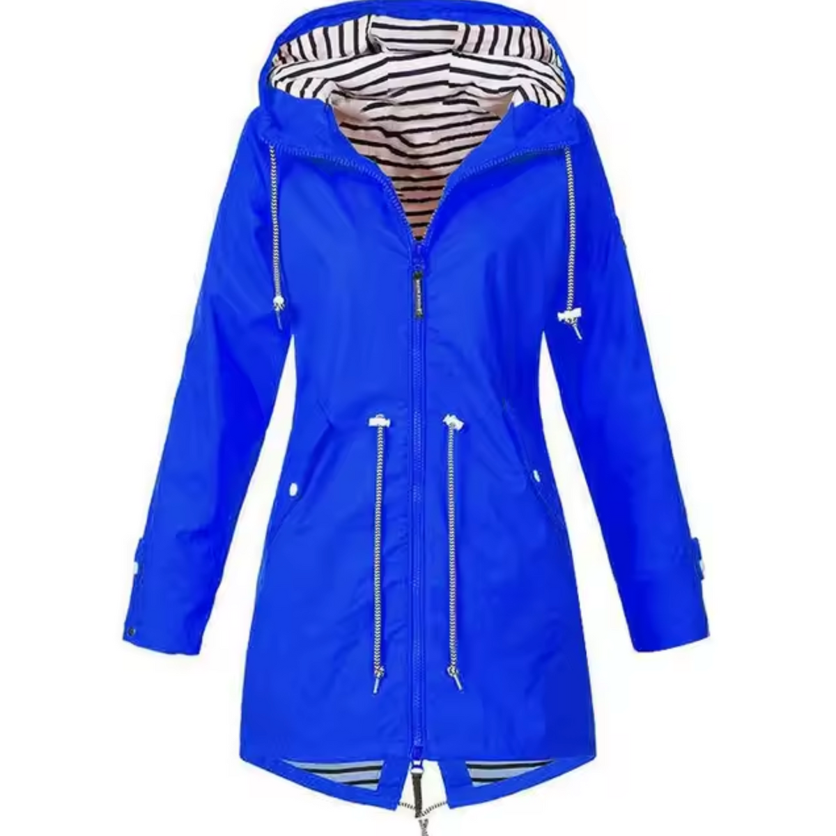 Hooded Oversized Coat for Women - Blue