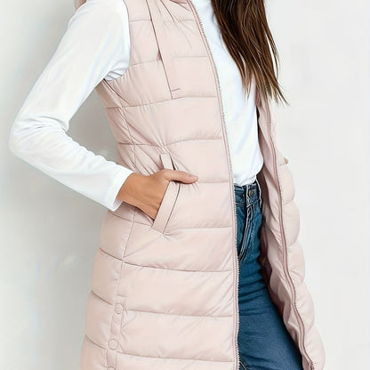Hooded Relaxed Coat for Women - Pink