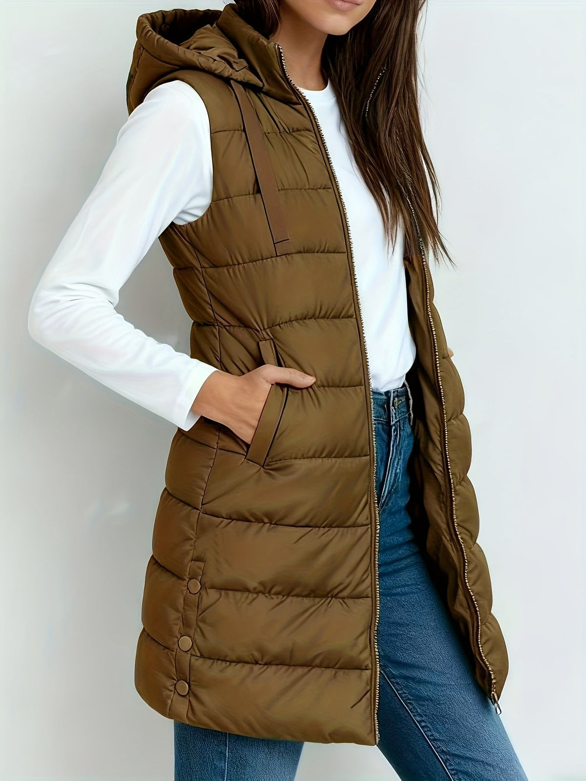 Hooded Relaxed Coat for Women