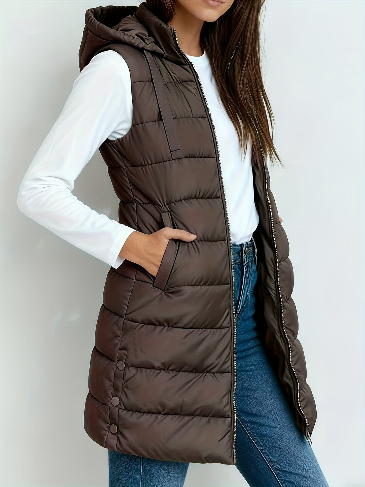 Hooded Relaxed Coat for Women