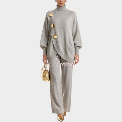 Knit Top for Women - Light Grey