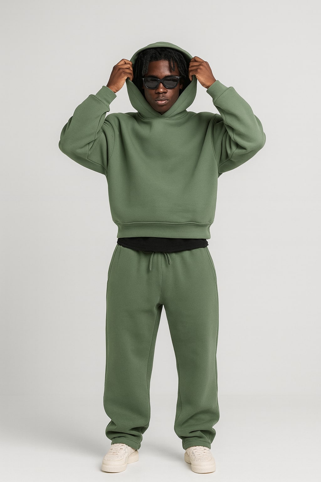 Knit Tracksuit for Men - Green