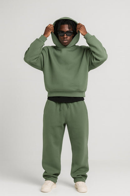 Knit Tracksuit for Men - Green