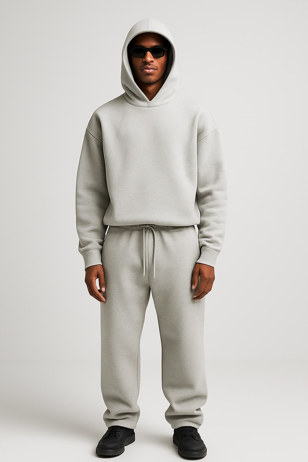 Knit Tracksuit for Men - Light Gray