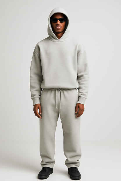 Knit Tracksuit for Men - Light Gray