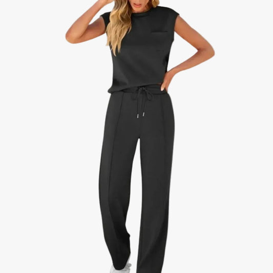 Knit Two-Piece Set for Women - Black