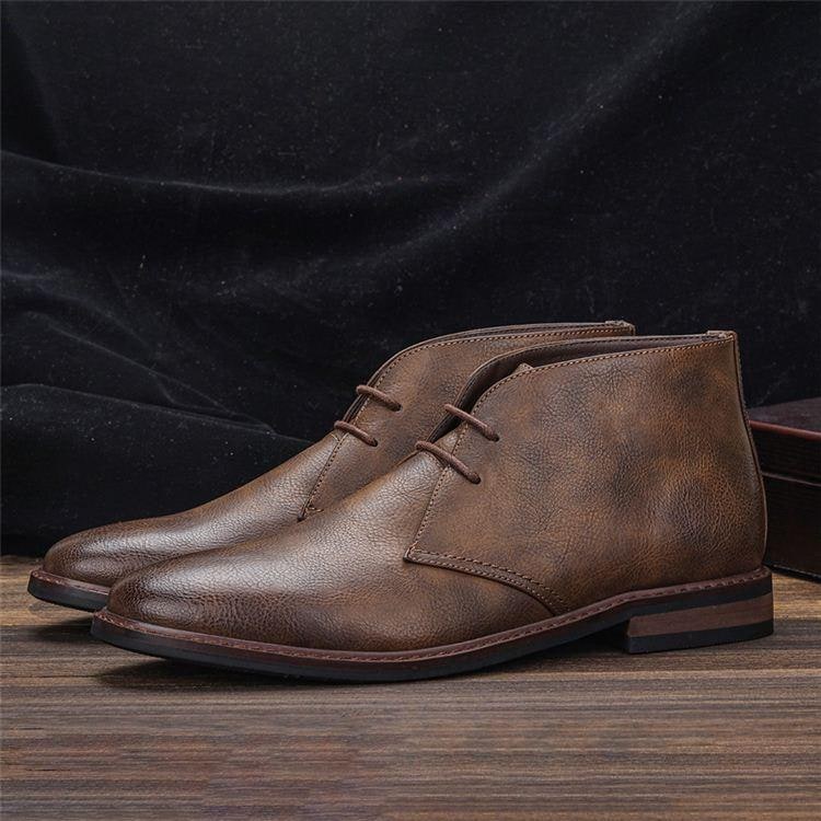 Lace-Up Chukka Boots for Men - Brown