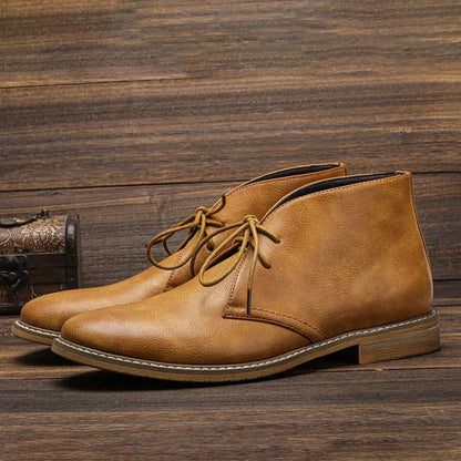 Lace-Up Chukka Boots for Men - Camel