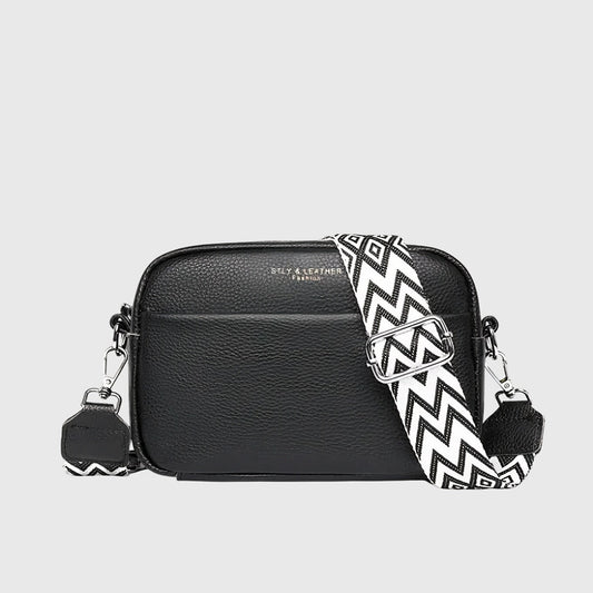Leather Shoulder Bag - Black
