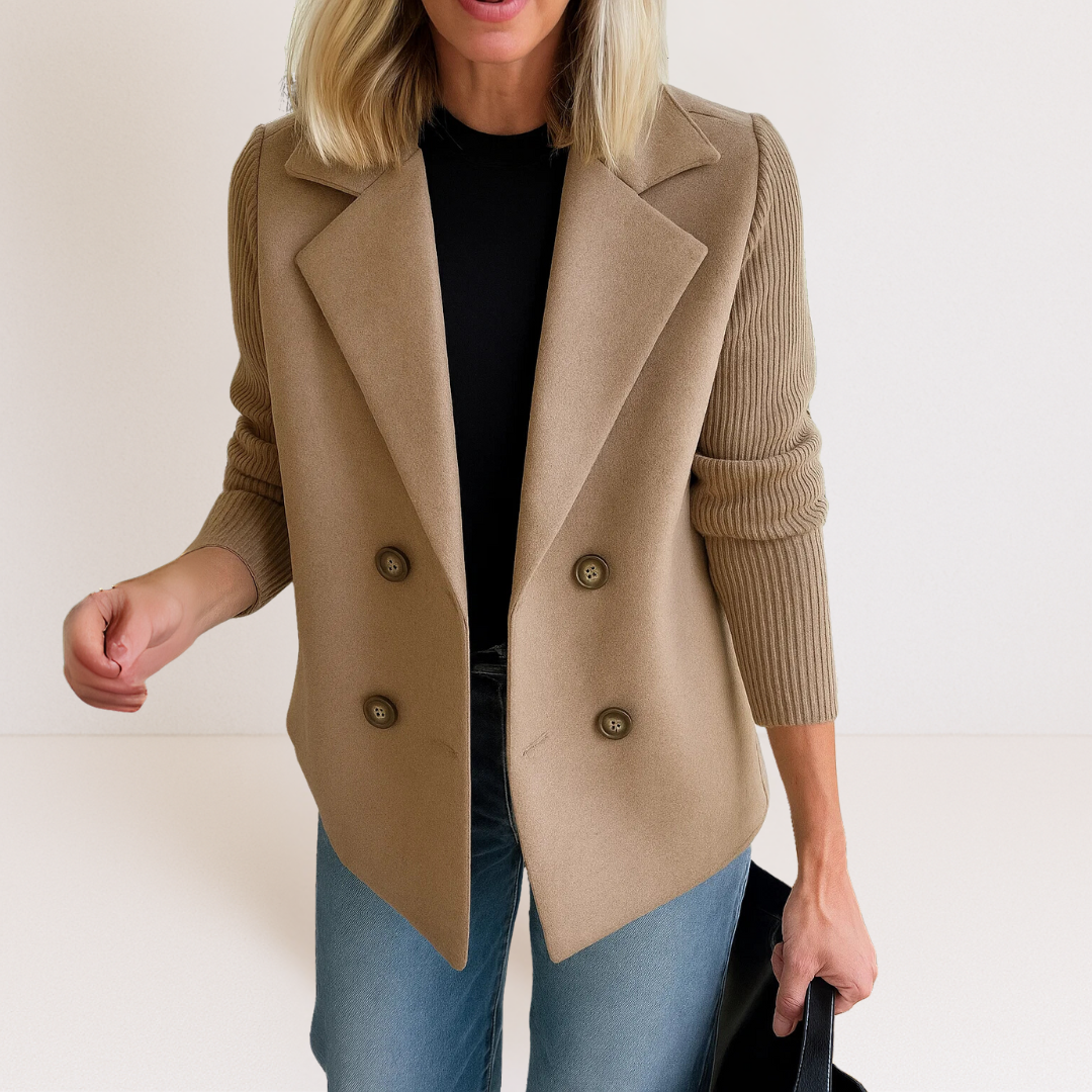 Lightweight Casual Blazer for Women - Beige