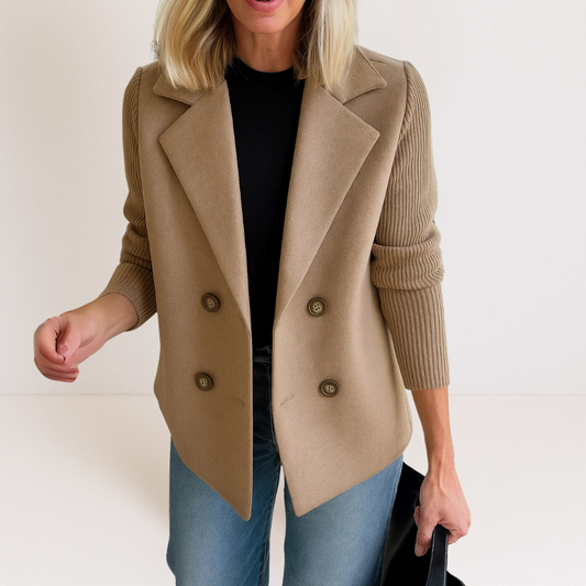 Lightweight Casual Blazer for Women - Beige