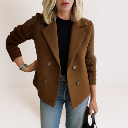 Lightweight Casual Blazer for Women - Brown
