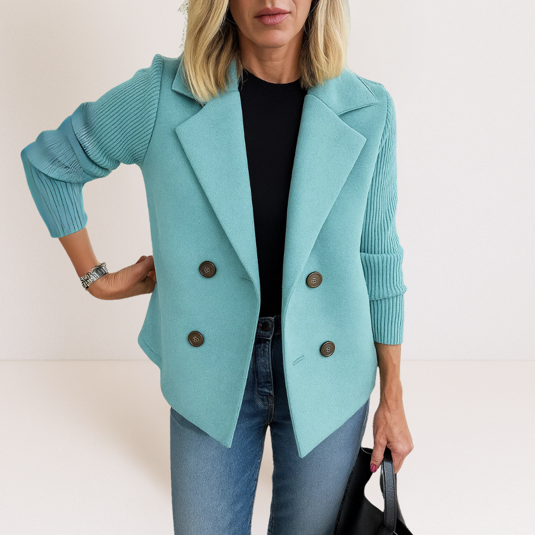 Lightweight Casual Blazer for Women - Light Blue