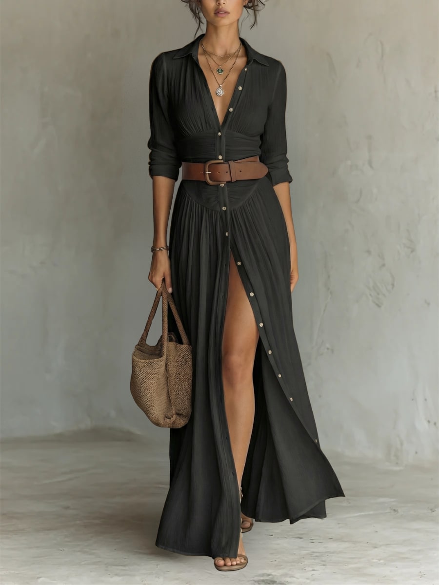 Long Maxi Dress - Black