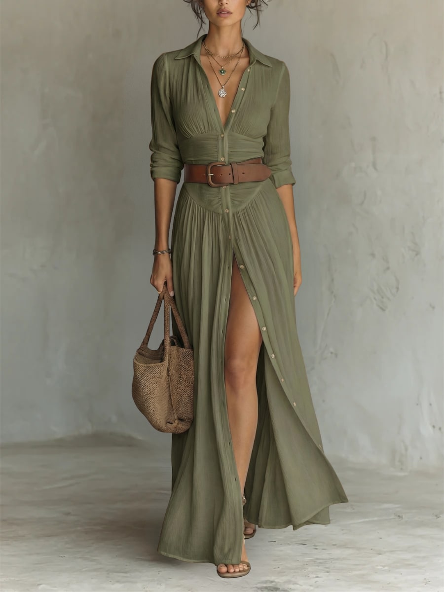 Long Maxi Dress - Green (Almost sold out)