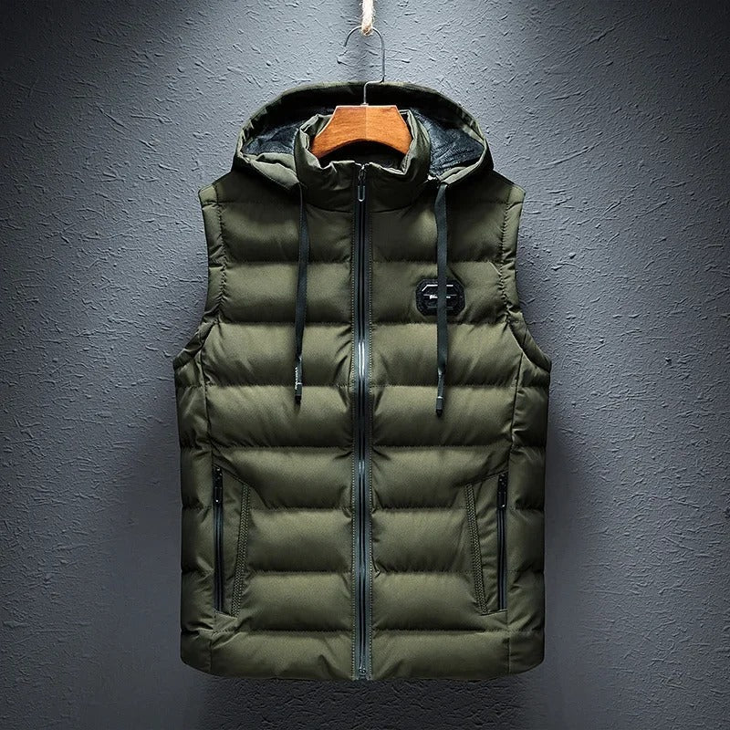 Puffer Vest Sleeveless Insulated Jacket for Men - Green