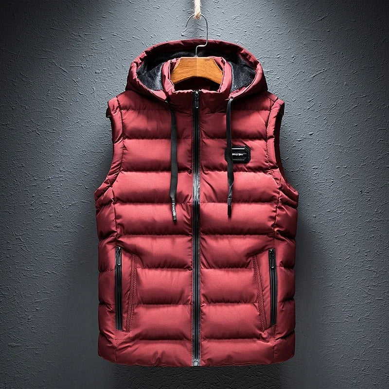 Puffer Vest Sleeveless Insulated Jacket for Men - Red