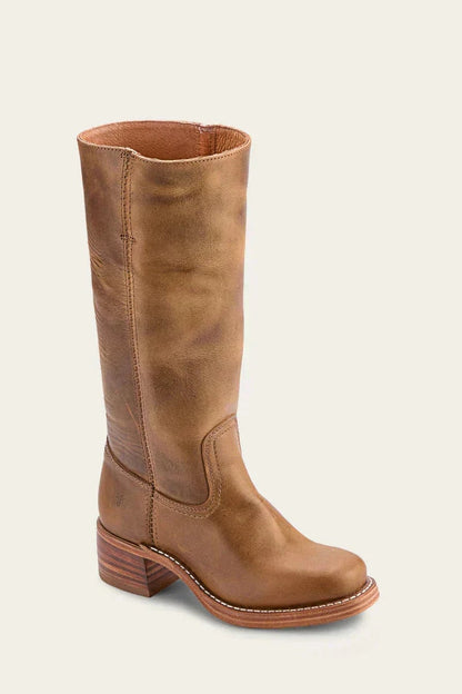 Mid-Calf Block-Heel Boots for Women
