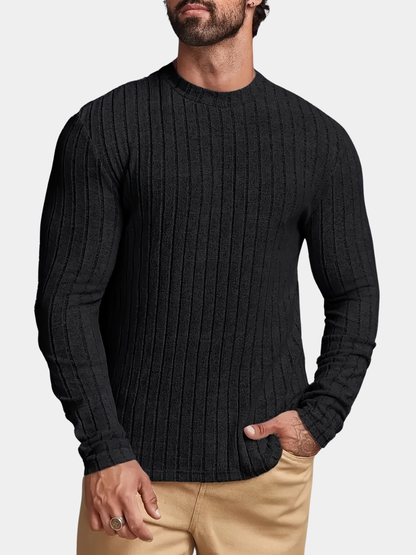 Cable Knit Crew Neck Sweater for Men