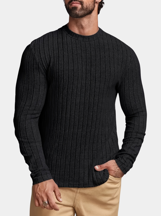 Cable Knit Crew Neck Sweater for Men