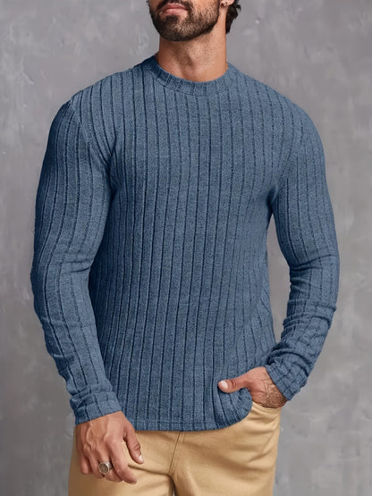 Cable Knit Crew Neck Sweater for Men