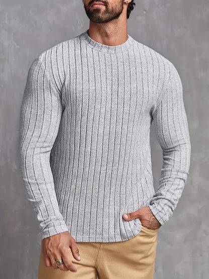 Cable Knit Crew Neck Sweater for Men