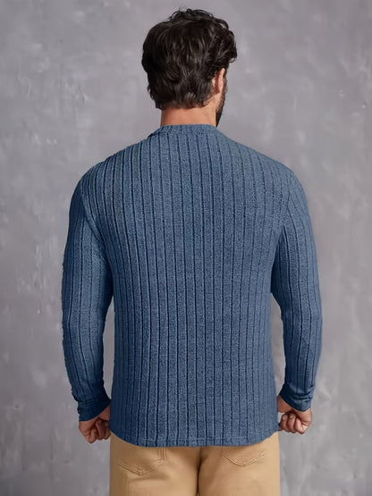 Cable Knit Crew Neck Sweater for Men