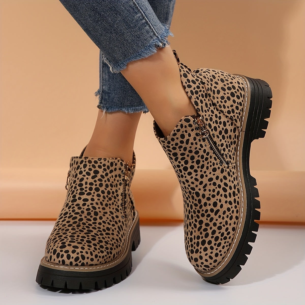Orthopedic Boots - Leopard Print