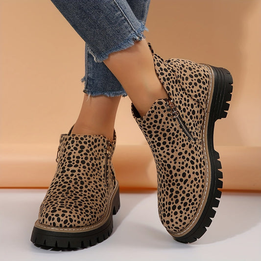 Orthopedic Boots - Leopard Print