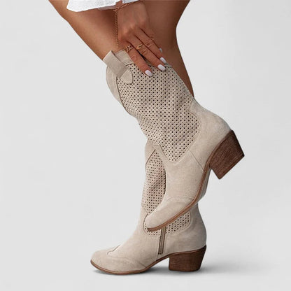 Orthopedic Western Boots - Beige