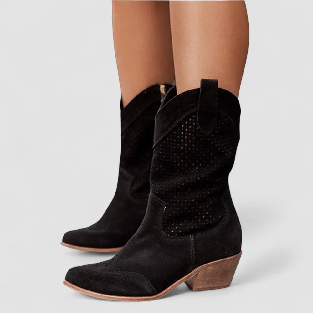 Orthopedic Western Boots - Black