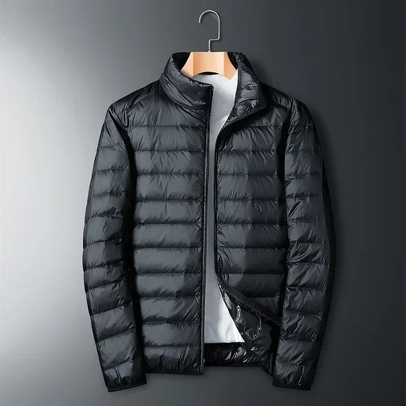 Packable Puffer with Stow Pocket - Black
