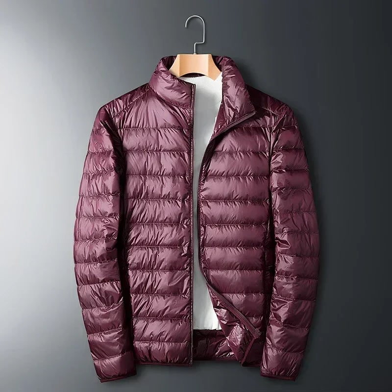 Packable Puffer with Stow Pocket - Red
