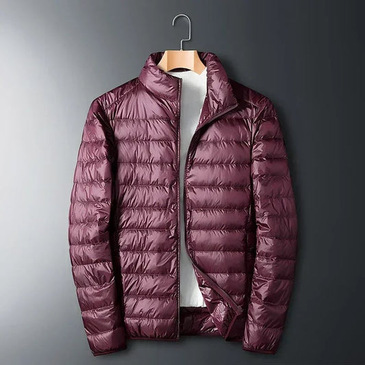 Packable Puffer with Stow Pocket - Red
